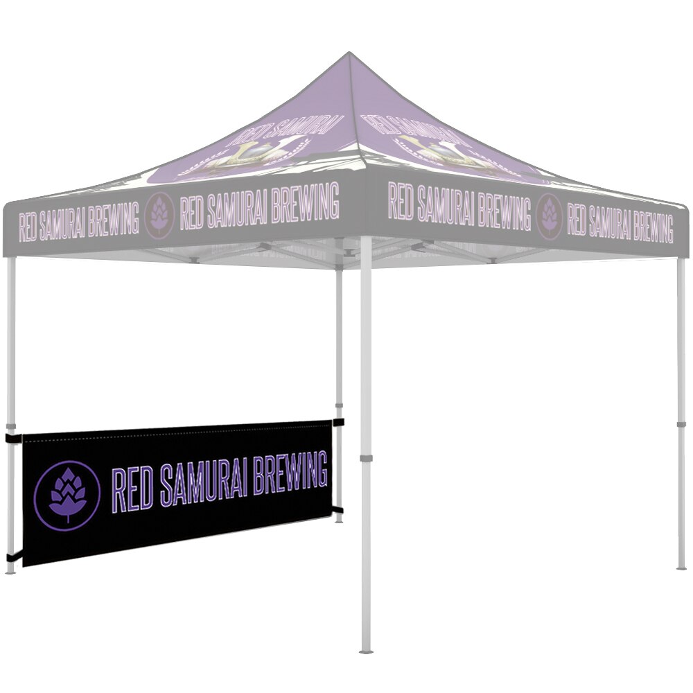 ONE CHOICE® 10 ft. Aluminum Canopy Tent Half Wall — Double Sided Graphic Package / White Trim Color